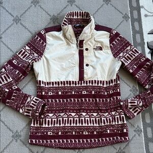 The North Face Woman’s Maroon Nordic Fleece Quarter-Zip Pullover
